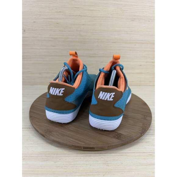 Nike Solarsoft Blue Orange Moccasin Athletic Running Shoes Mens Size 10 - Picture 4 of 8